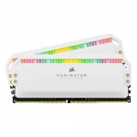 Corsair DOMINATOR® PLATINUM RGB 16GB (2 x 8GB) DDR4 DRAM 3200MHz C16 Memory Kit — White (CMT16GX4M2Z3200C16W)