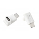 POWERTECH Adapter USB Type-C male σε USB Type-C female 90°, λευκό