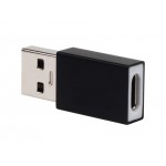 POWERTECH Adapter USB 2.0 male σε USB Type-C female, μαύρο