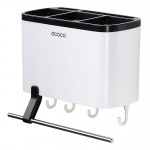 ECOCO πολυχρηστική βάση τοίχου για κουζίνα E1801, λευκή-μαύρη