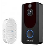 EKEN κουδούνι με κάμερα V7, WiFi, 1080p, PIR, cloud, μαύρο