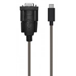 CABLETIME καλώδιο USB-C σε RS232 C160, 28AWG, 1m, διάφανες-μαύρο
