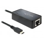 DELOCK Adapter USB 3.1 Type-C σε Gigabit LAN, Black
