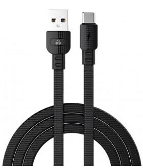 POWERTECH καλώδιο USB σε USB-C armor PTR-0101, 15W 3A, 1m, μαύρο