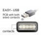 POWERTECH Καλώδιο USB 2.0 σε USB Micro, Dual Easy USB, 1m, Black