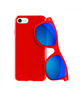 Puro Θήκη + Γυαλιά Ηλίου για iPhone 7/8 - Κόκκινο