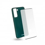EGOBOO  Tempered Glass + Case Rubber TPU Ruby Green (Samsung S21)