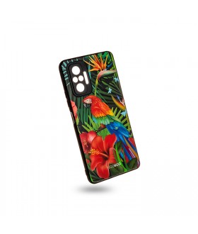 EGOBOO Case Glass TPU Jungle Parrot (Xiaomi Redmi Note 10 Pro)
