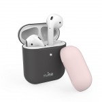 Puro Silicon Case for AirPods with additional cap - Γκρι