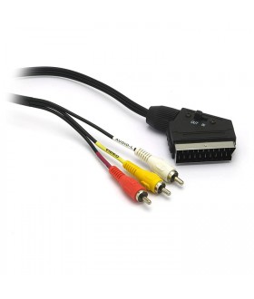 G&BL Cable SCART/RCA vid+2xRCA aud L2m - Μαύρο
