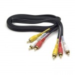 G&BL 3xRCA/3xRCA Audio Stereo Cable 1,5m - Μαύρο