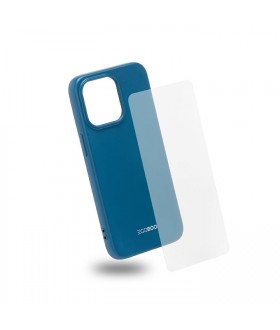 EGOBOO Case TPU Sky Blue+Tempered Glass (iPhone 13 Pro)