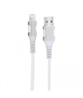EGOBOO ChargeFlow Fabric Cable USB-A to Lightning - White