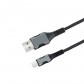 EGOBOO ChargeFlow Fabric Cable USB-A to USB-C - Black