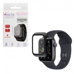VOLTE-TEL TEMPERED GLASS APPLE WATCH 40mm 1.57" 9H 0.30mm PC EDGE COVER WITH KEY 3D FULL GLUE FULL COVER BLACK