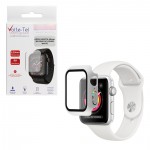 VOLTE-TEL TEMPERED GLASS APPLE WATCH 40mm 1.57" 9H 0.30mm PC EDGE COVER WITH KEY 3D FULL GLUE FULL COVER WHITE