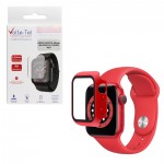 VOLTE-TEL TEMPERED GLASS APPLE WATCH 40mm 1.57" 9H 0.30mm PC EDGE COVER WITH KEY 3D FULL GLUE FULL COVER RED