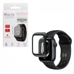 VOLTE-TEL TEMPERED GLASS APPLE WATCH 41mm 1.69" 9H 0.30mm PC EDGE COVER WITH KEY 3D FULL GLUE FULL COVER BLACK