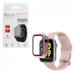 VOLTE-TEL TEMPERED GLASS APPLE WATCH 41mm 1.69" 9H 0.30mm PC EDGE COVER WITH KEY 3D FULL GLUE FULL COVER PINK