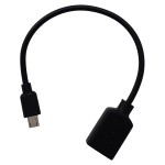 OTG Micro USB-B Male To USB-A Female Μαύρο 20cm