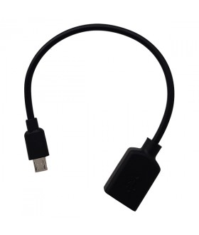 OTG Micro USB-B Male To USB-A Female Μαύρο 20cm
