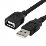 USB-A Male To USB-A Female Μαύρο 13cm