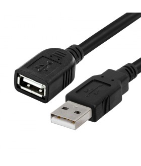 USB-A Male To USB-A Female Μαύρο 13cm